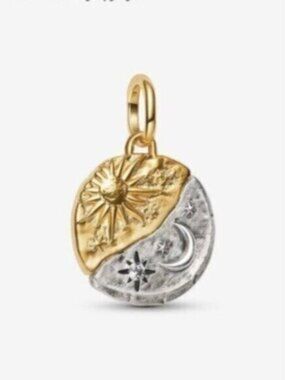 NWT Pandora Sun and Moon Medallion Charm